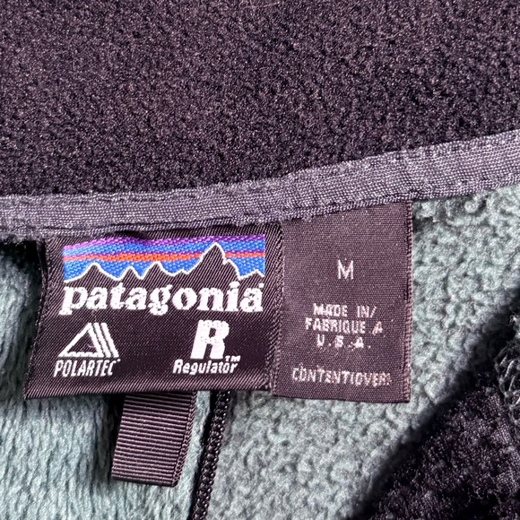 Vintage Y2K PATAGONIA Polartec Regulator Sea Green Fleece Jacket Made in USA - Picture 12 of 16